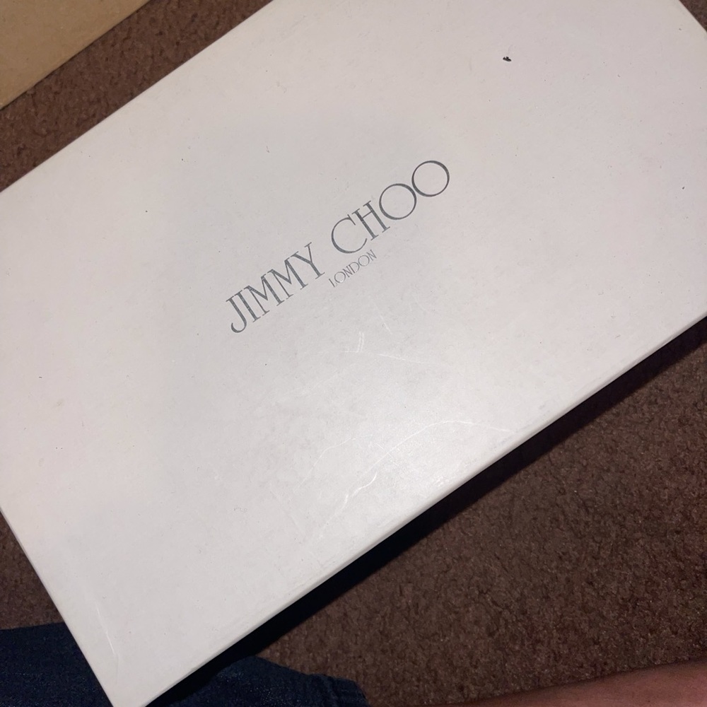 Jimmy Choo purple plastic sandals.